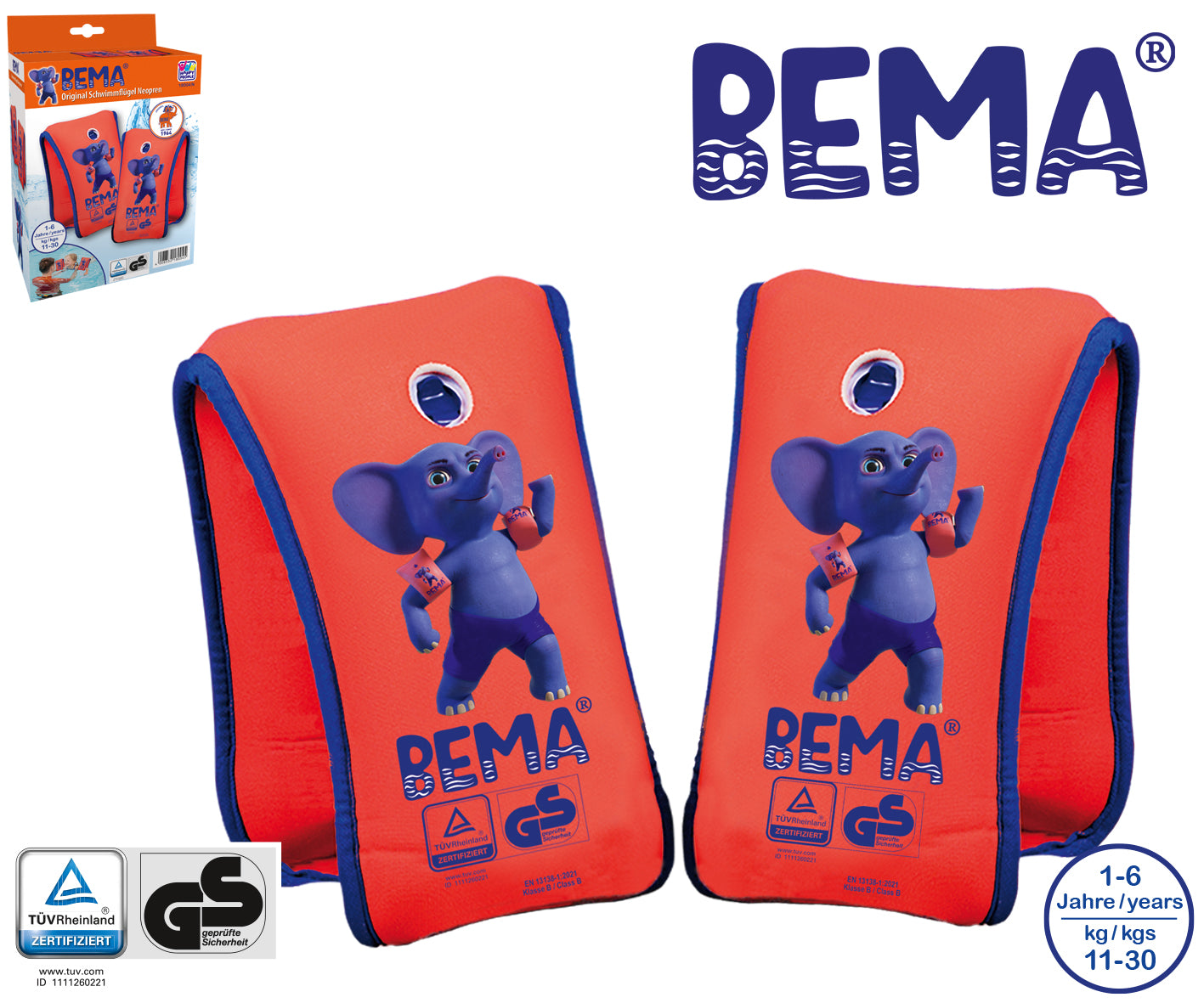 BEMA® Neopren Schwimmflügel von 11-30 kg
