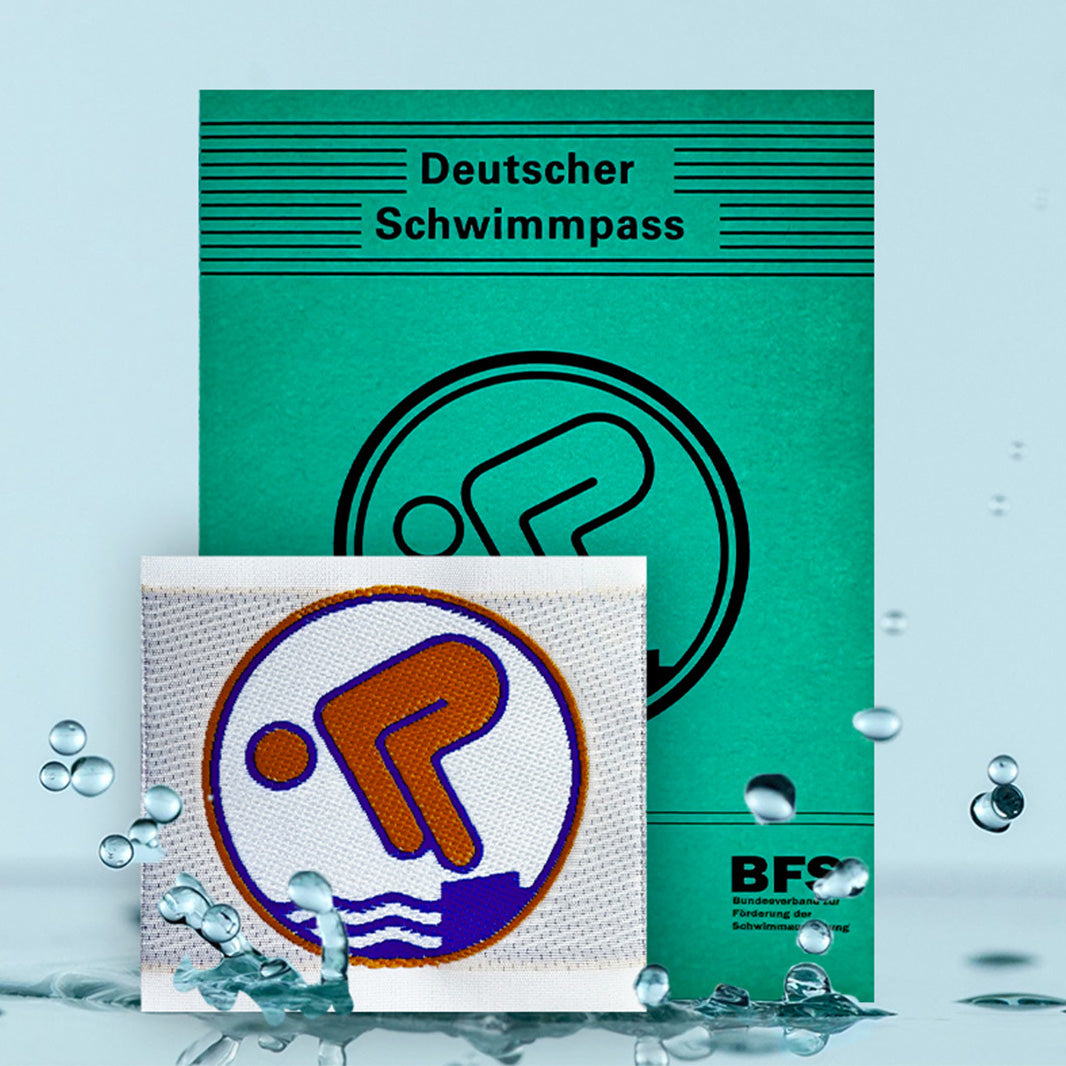 Deutsches Schwimmabzeichen Bronze (Aufnäher) mit Pass