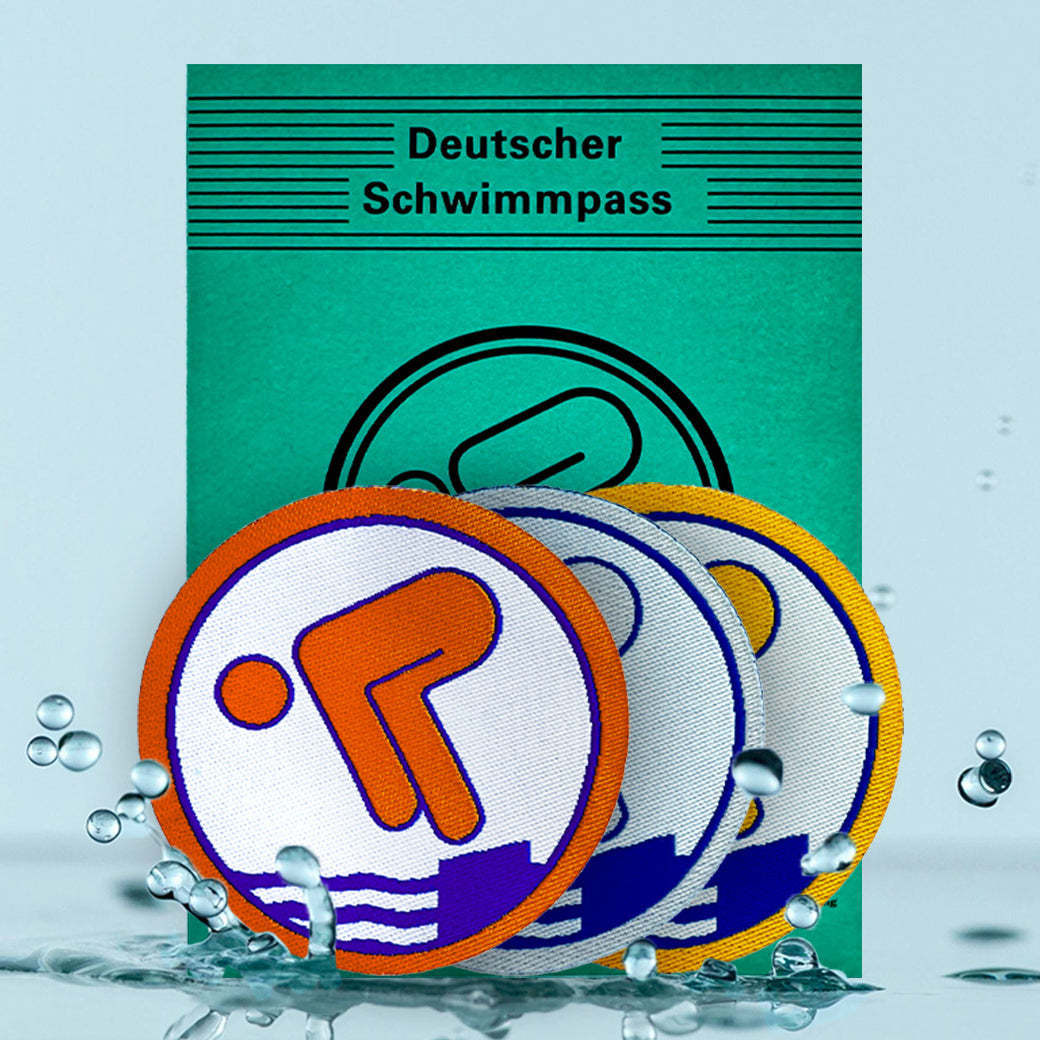 Deutsches Schwimmabzeichen Kombipack (Aufbügler und Pass)