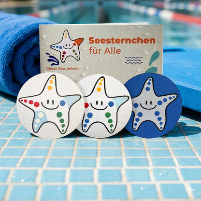 Kombi-Pack Seesternchen Blau Schwimmen und sicheres Schwimmen & Ausweis
