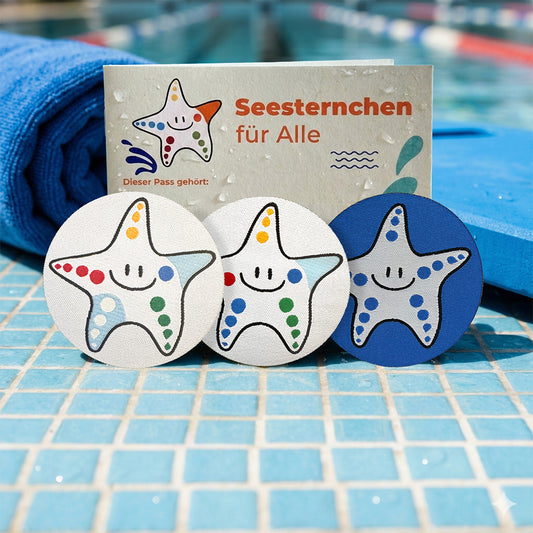 Kombi-Pack Seesternchen Blau Schwimmen und sicheres Schwimmen & Ausweis