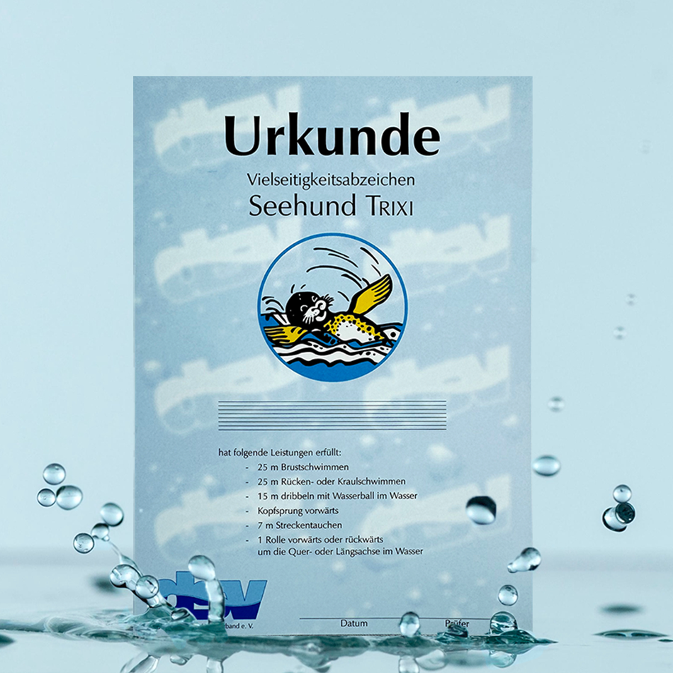 Seehund Trixi-Urkunde